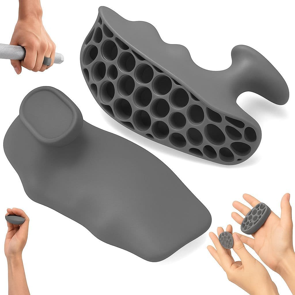 Luva de Treino Grip Cinza Silicone Antiderrapante – Proteção e Conforto em Cada Repetição