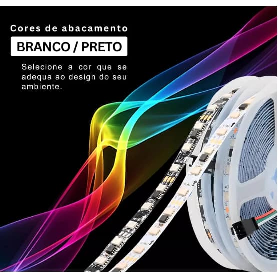 Fita Led Ws2811 5m Endereçavel 60Leds/m ou 30Leds/m Ip20 + Controlador musica remoto gratuito