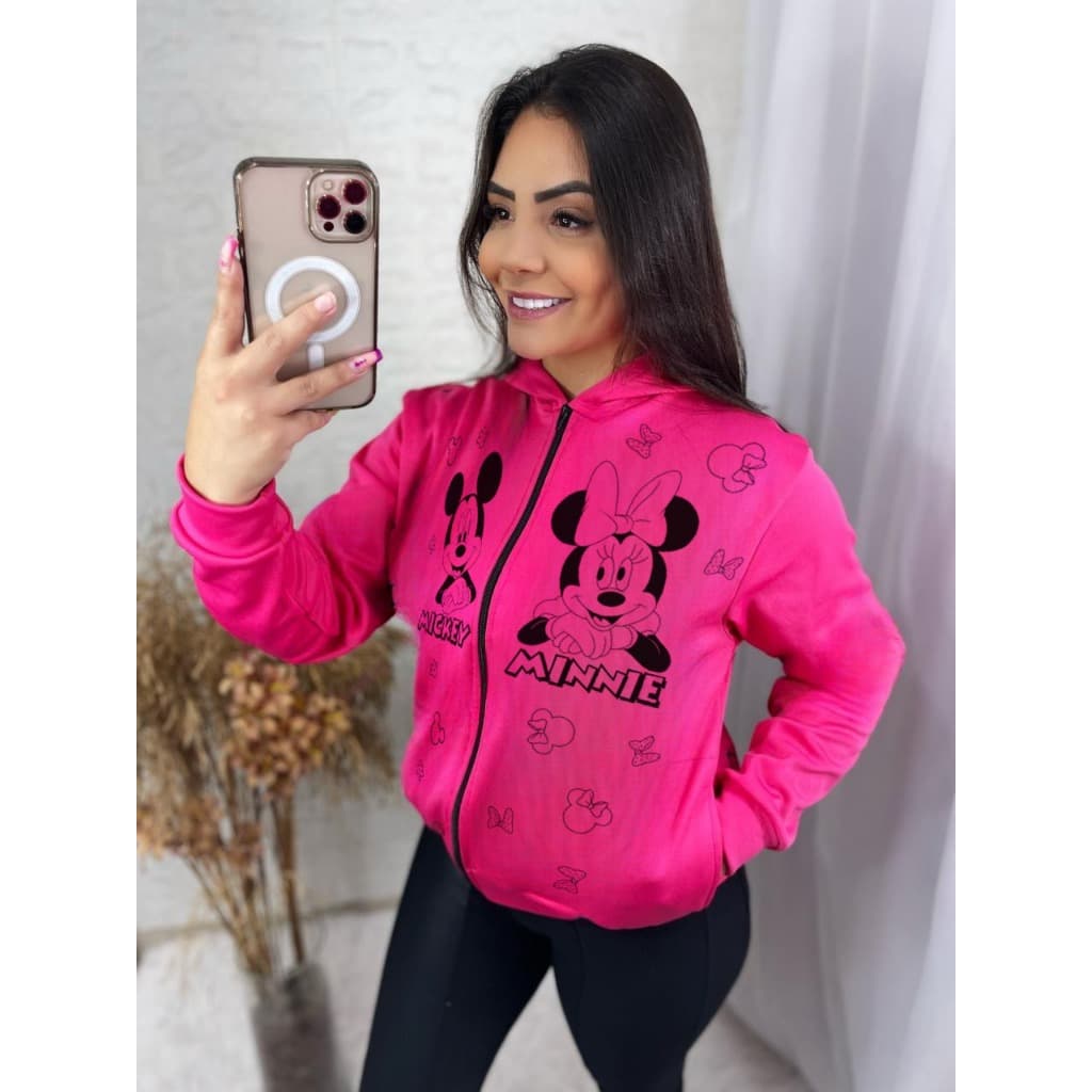 BLUSA/CASACO/JAQUETA feminina adulto  l Moletom poliester flanelado l  LISO E estampa exclusiva
