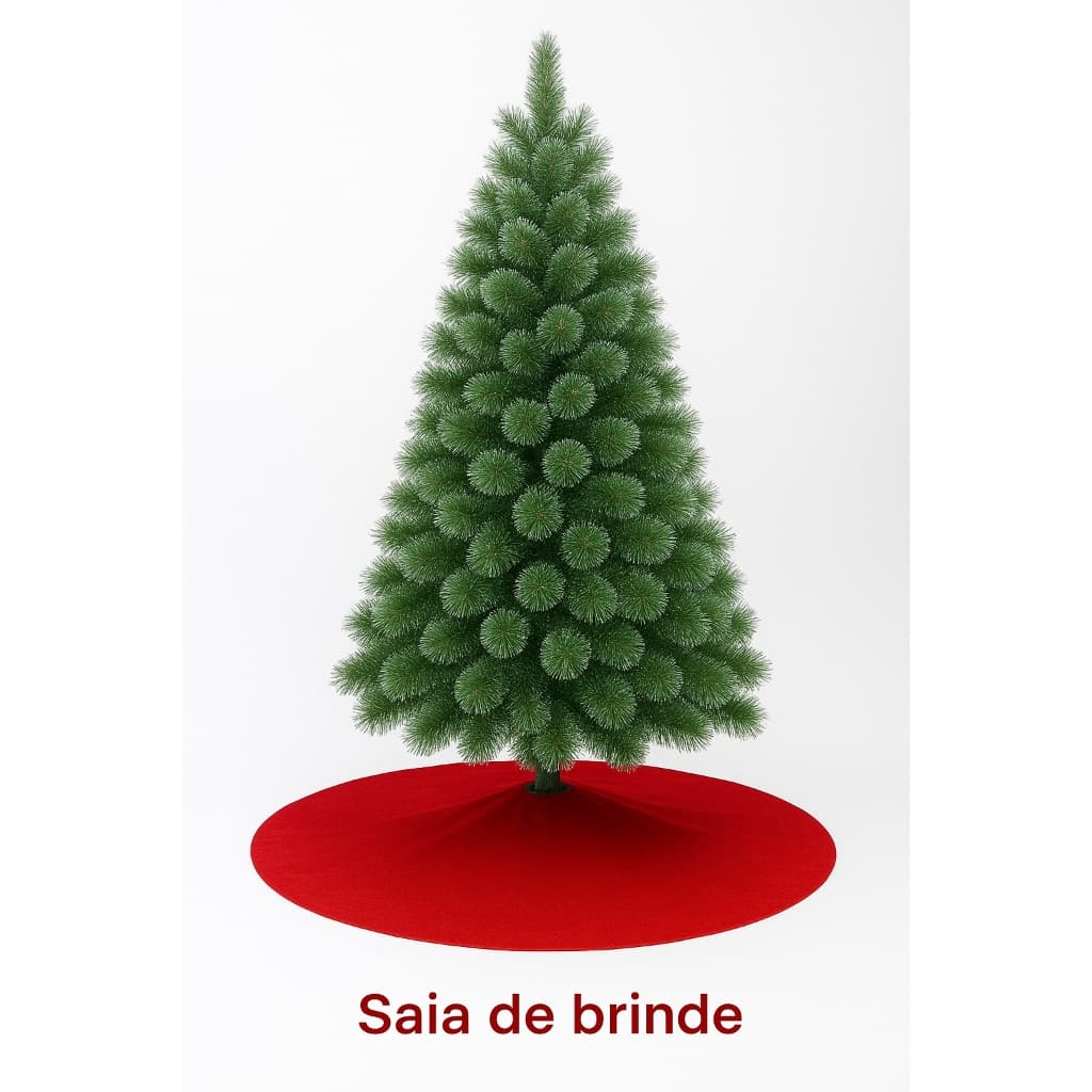 Árvore de Natal 1.20m 90 Galhos Pinheiro Verde ou Nevada Luxo