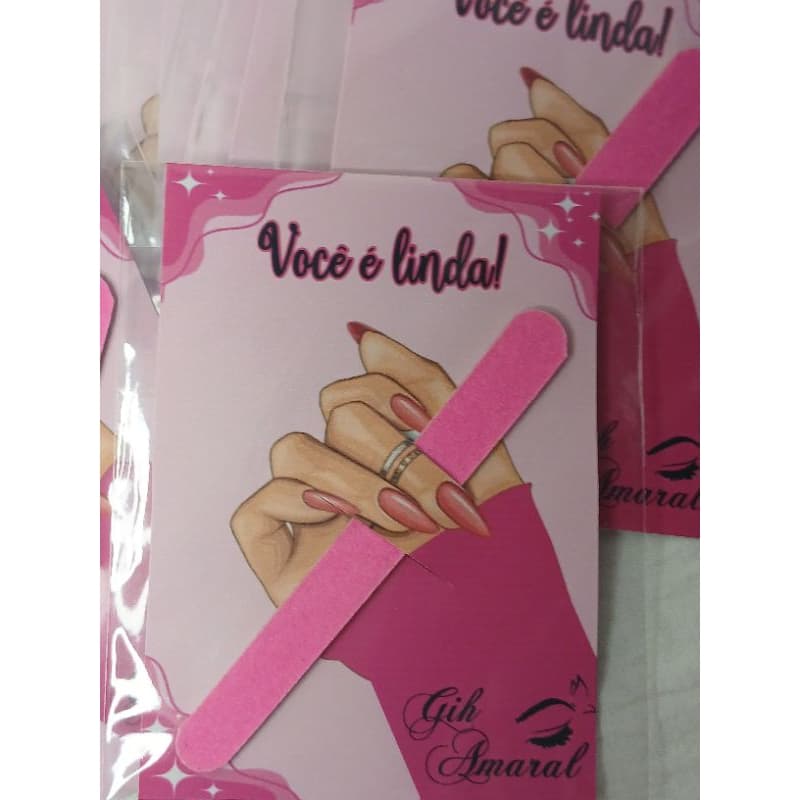 Lembrancinha mini lixa, para clientes, datas comemorativa