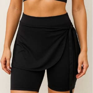 Tapa Bumbum Saia Suplex Dry Básico Cores Lisa Moda Esportiva Confortável Amarração Tamanho Único