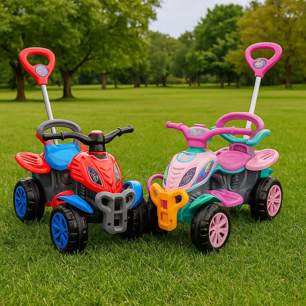 Quadriciclo Carrinho Infantil/Criança Passeio de Empurrar Robusto Brinquedo Menino e Menina