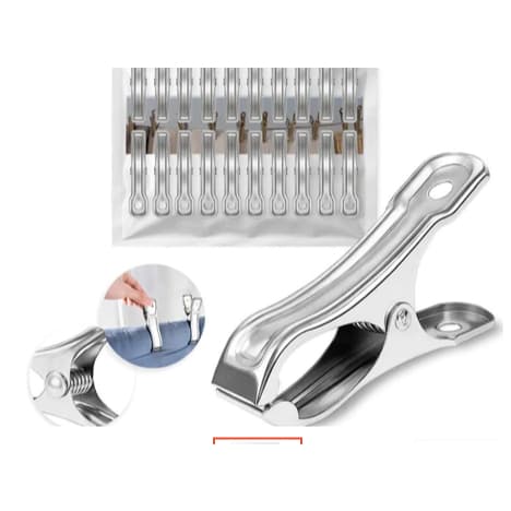 Kit 20 Pregador De Roupas Inox Varal Lavagem  Clips (5cm DDD ) Pinça Para Pendurar Roupa,Prendedor Roupa Lavanderia