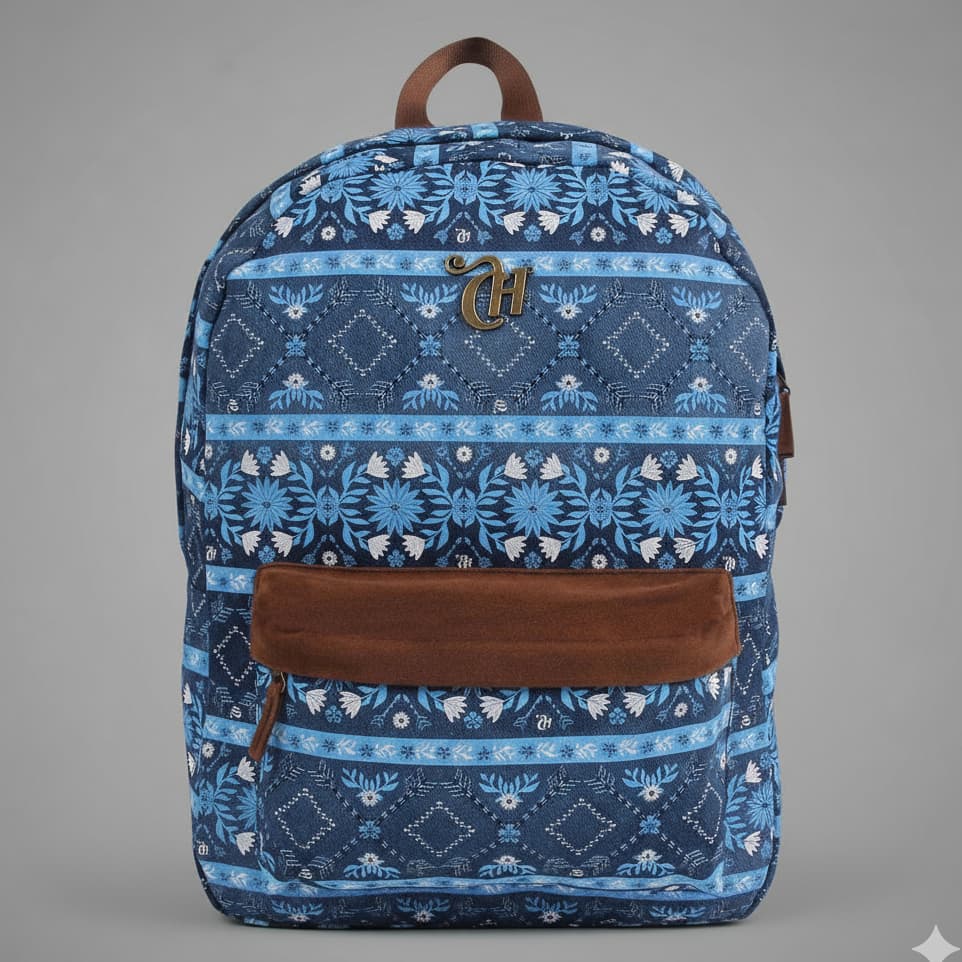 Mochila Escolar Feminina Menina Trabalho Academia Capricho Etnic Blue Dermiwil Original