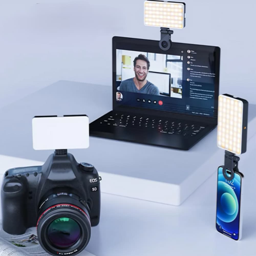 Luz De Preenchimento Portátil Rgb Para Celular Tablet E Cam  M140