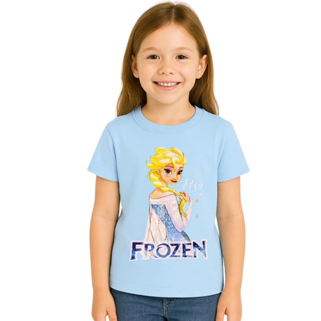 Blusa Frozen Infantil Camiseta Feminina Frozen  PROMOÇÃO Verão Inverno  2 ao 12