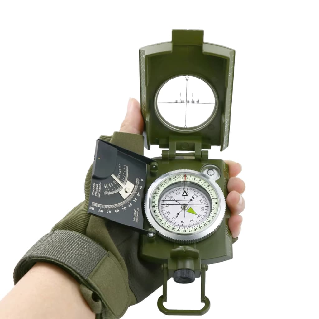 Bússola Militar Tática Metal Profissional Bolsa Escalimetro com Capa