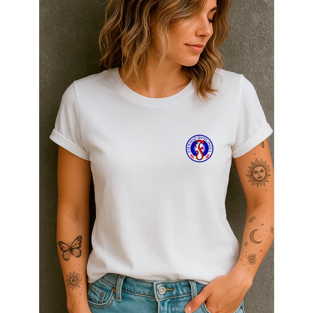Camiseta Babylook Feminina Estampada 100% Algodão Curso Fonoaudiologia Faculdade Profissão