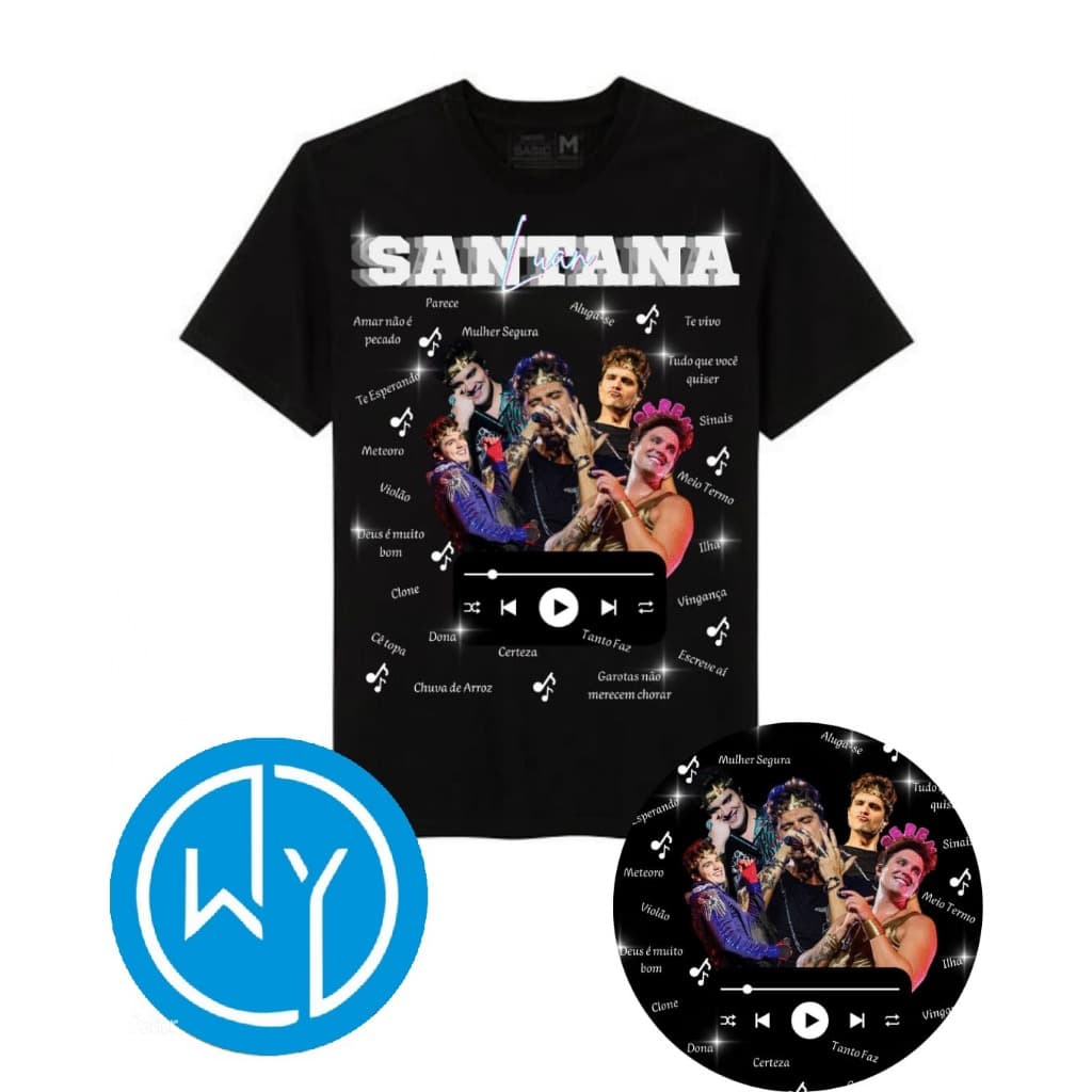 Camiseta Luan Santana- Músicas Lançamento Turnê Registro Histórico