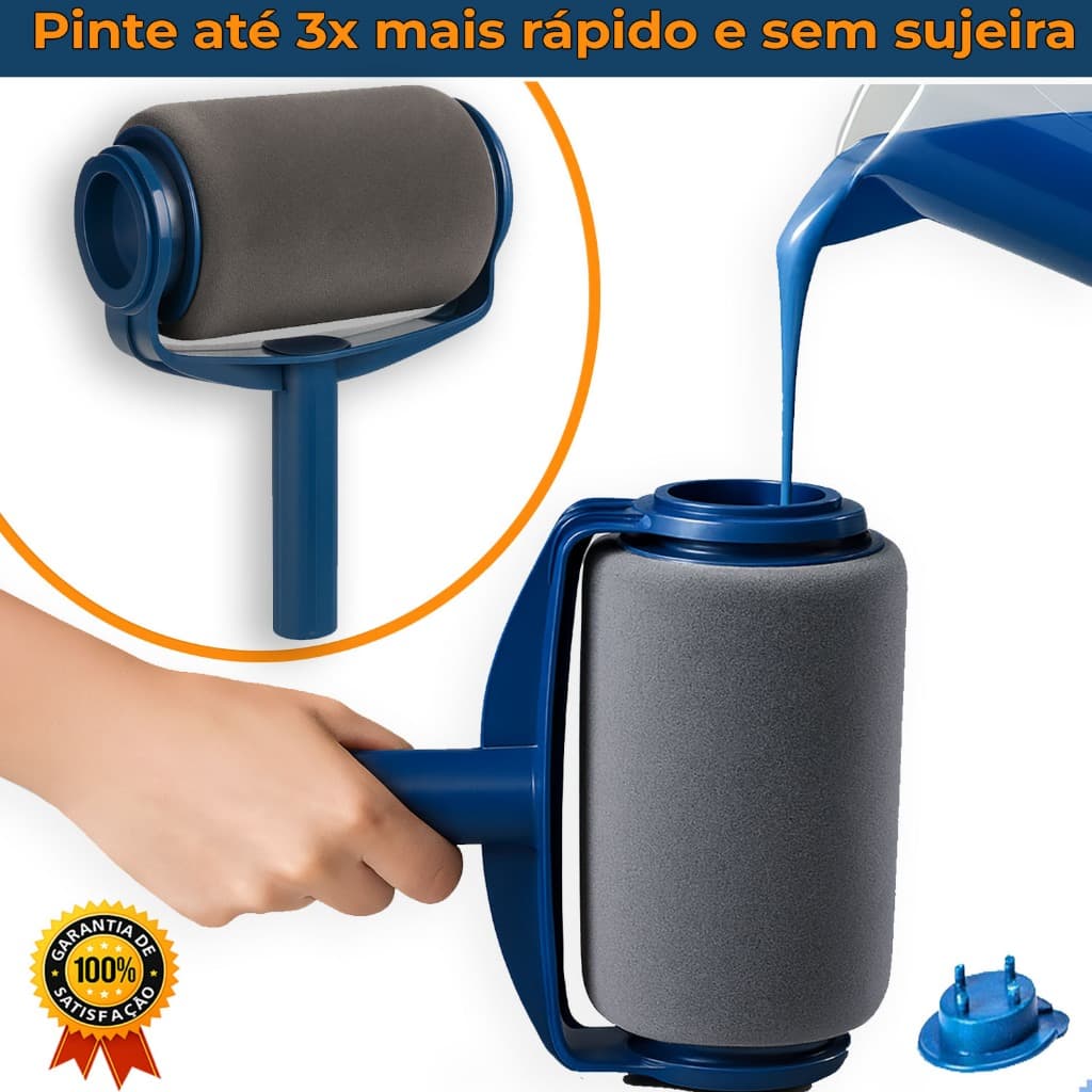 Rolo De Pintura Parede Anti Respingo C\ Reservatório 500ml