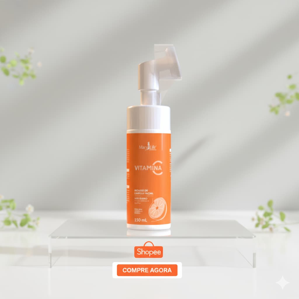 Sabonete facial Mousse de limpeza facial Rosa mosqueta Mary Life 150ml