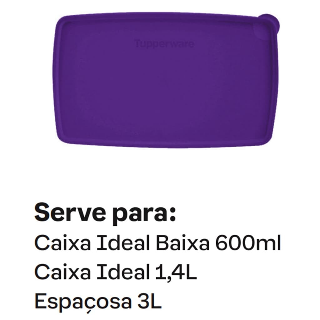 TUPPERWARE TAMPA DA CAIXA IDEAL ou ESPAÇOSA 23cm - Cor Disponível