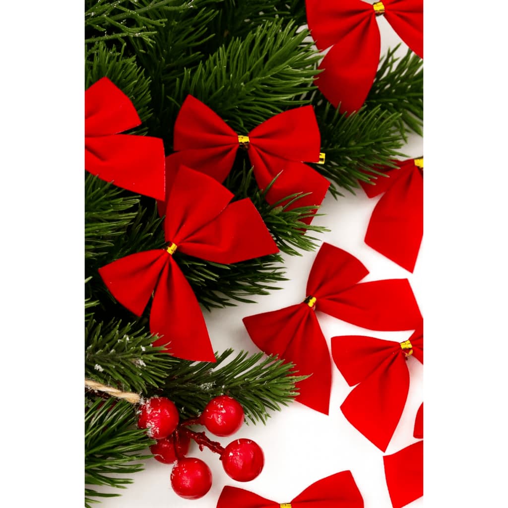 Kit 12 Laços De Natal Lacinho Enfeite Natalino Árvore Natal Várias Cores