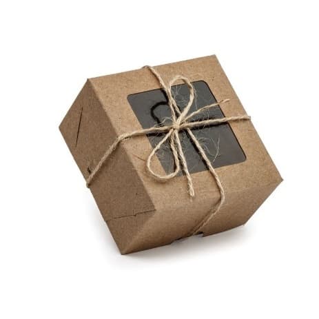 kit 160 Caixas KRAFT 4 doces 8x8x3 com visor. Embalagem para presentes, artesanato, doces.
