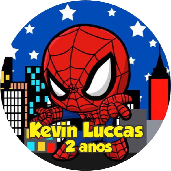 Adesivos Personalizados Homem Aranha Cute 5x5 -   Adesivos Para Festas Homem Aranha Baby
