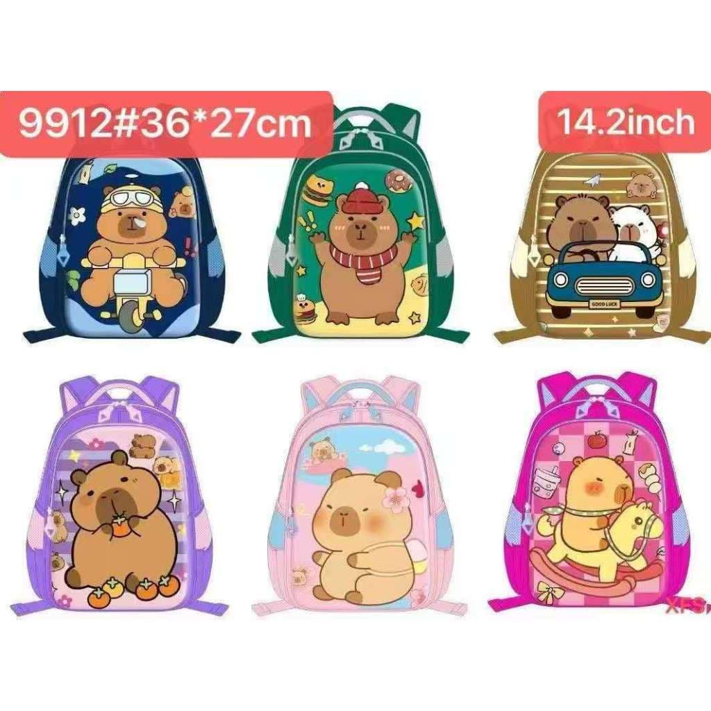 Mochila Infantil Pequena Capivara Creche Escolar Menina