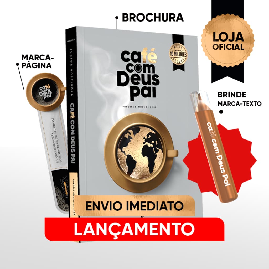 DEVOCIONAL CAFÉ COM DEUS PAI | 2026 | BROCHURA + MARCA-TEXTO EXCLUSIVO
