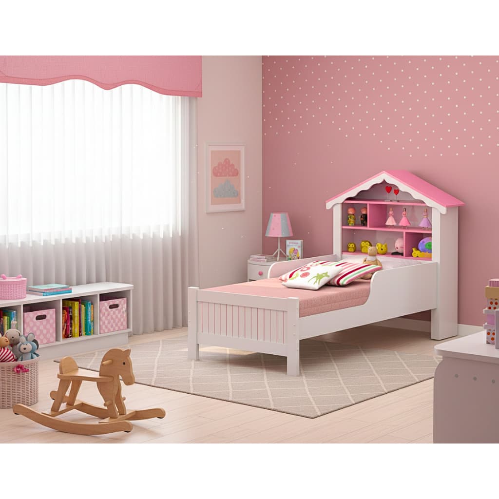 Cama Infantil Princesa Quarto Criança MDF Design Lúdico Meninas