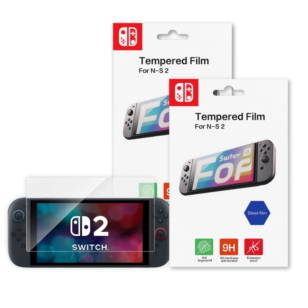 Kit 2 Películas Vidro Temperado Hd Dureza 9h Protetora para Tela Nintendo Switch 2 Ns2
