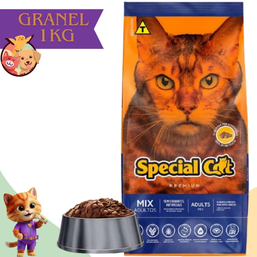 Ração Special Cat Mix Premium para Gatos Adultos GRANEL 1kg