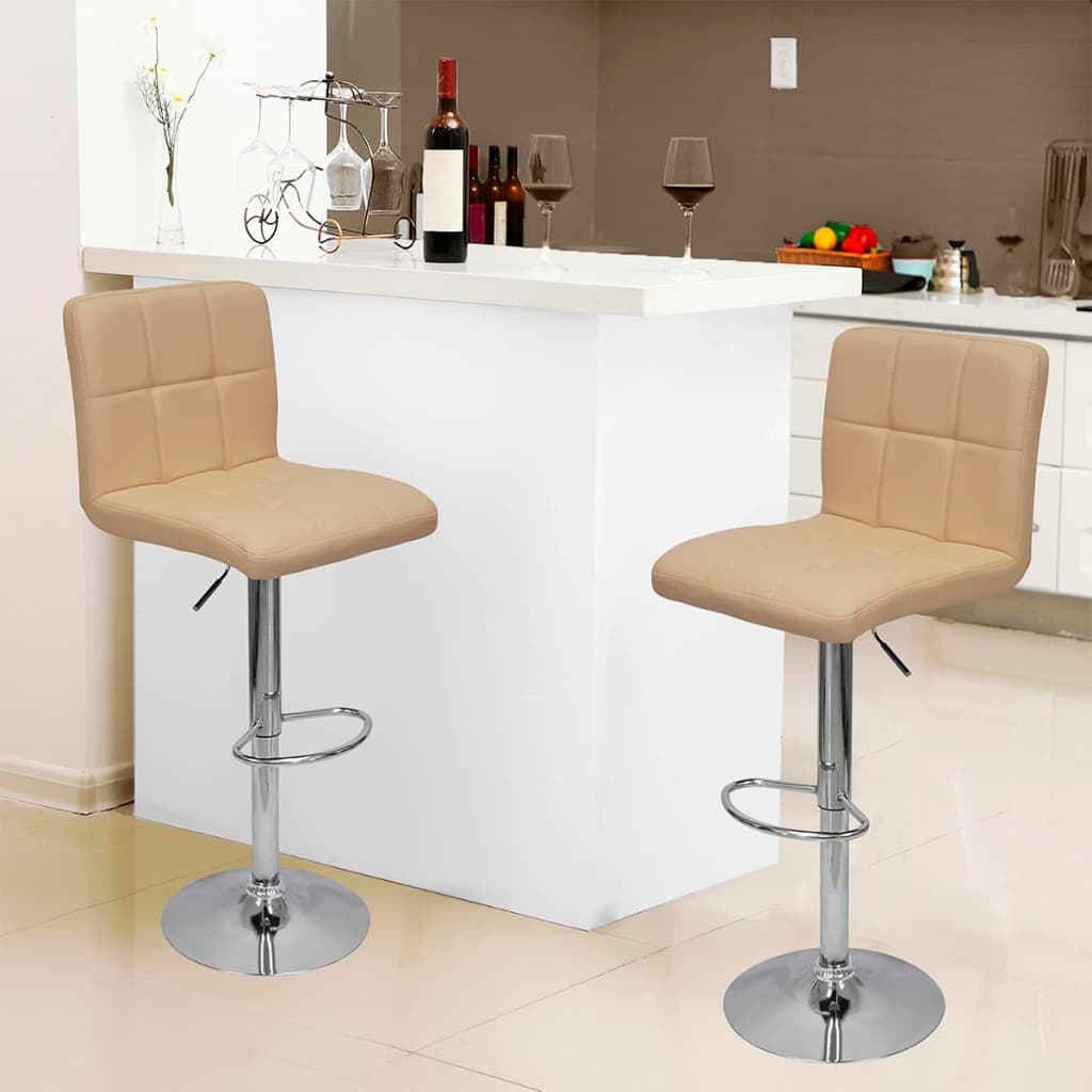 Kit 2 Banquetas Dublin Com Encosto Estofada Gomos Premium