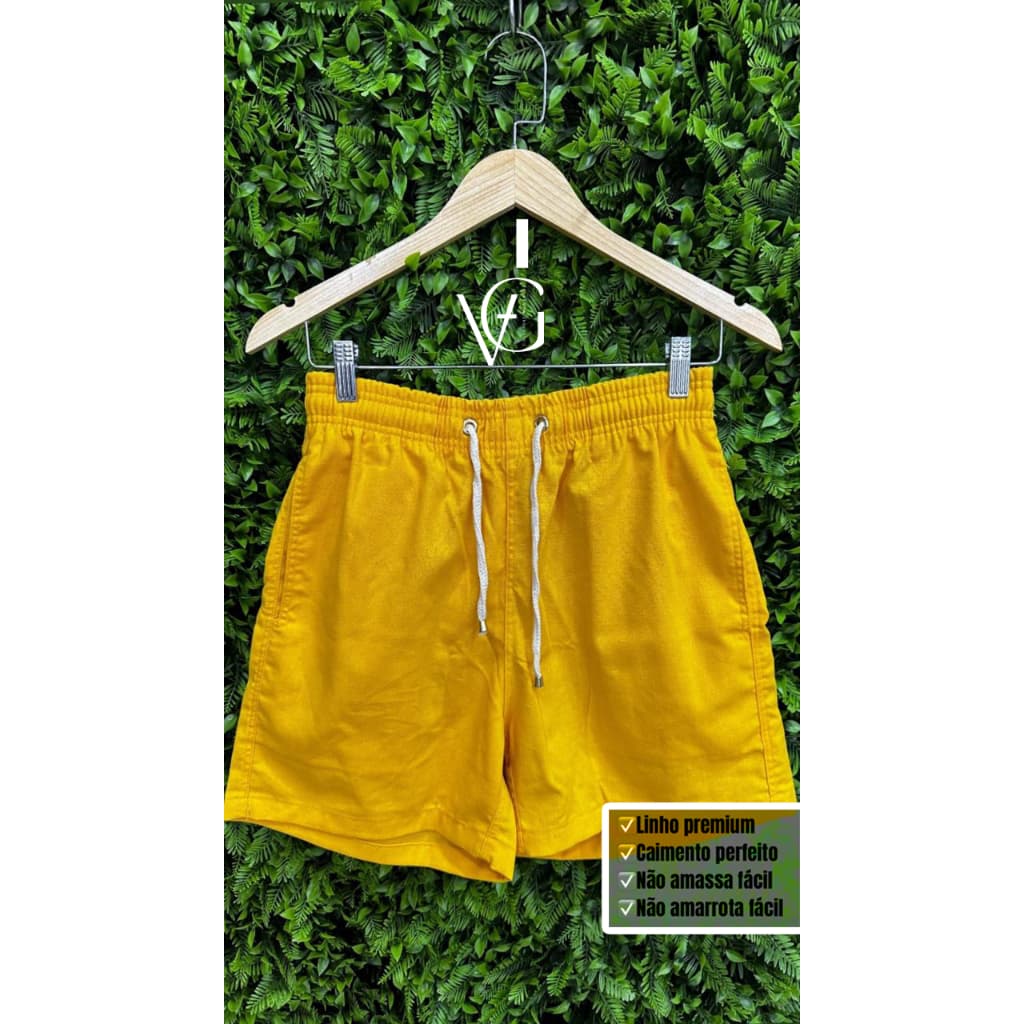 Bermudas masculinas 100% Linho