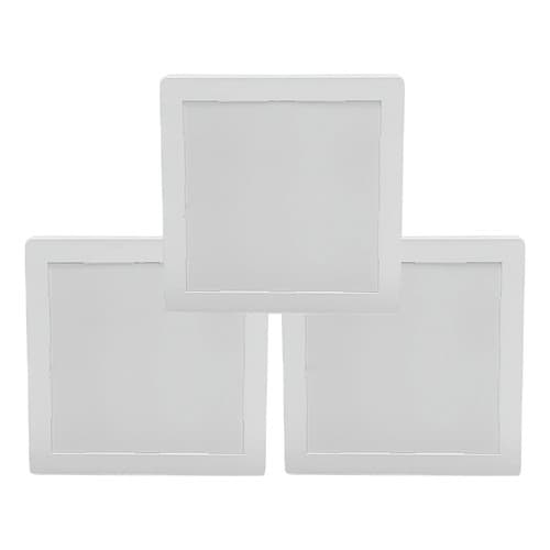 Kit 3x Painel Led Quadrado Sobrepor 18w 6500k 100-240v 19,6CM