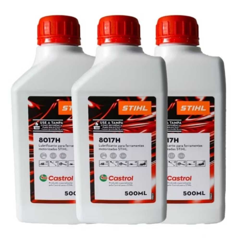 Kit 3 Óleos 2 Tempos STIHL / Castrol 8017H – Original 500 ml