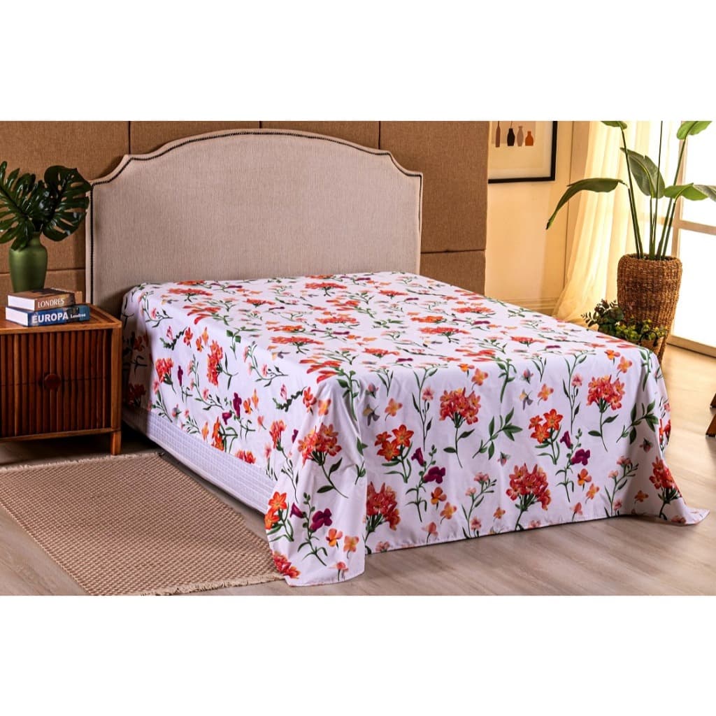 Lençol Superior Queen Hypercal 400 Fios Estampado