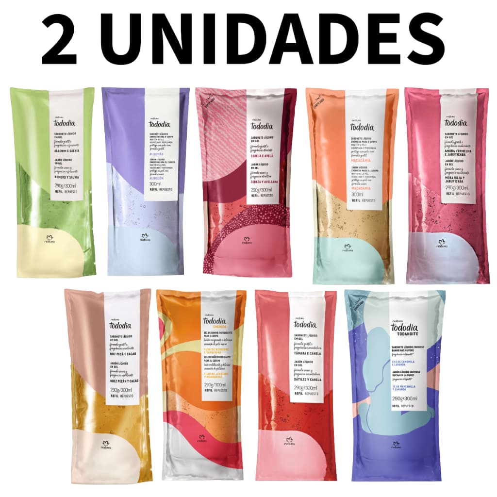 2 Refil Sabonete Liquido Para O Corpo Natura Tododia (ORIGINAL E LACRADO)