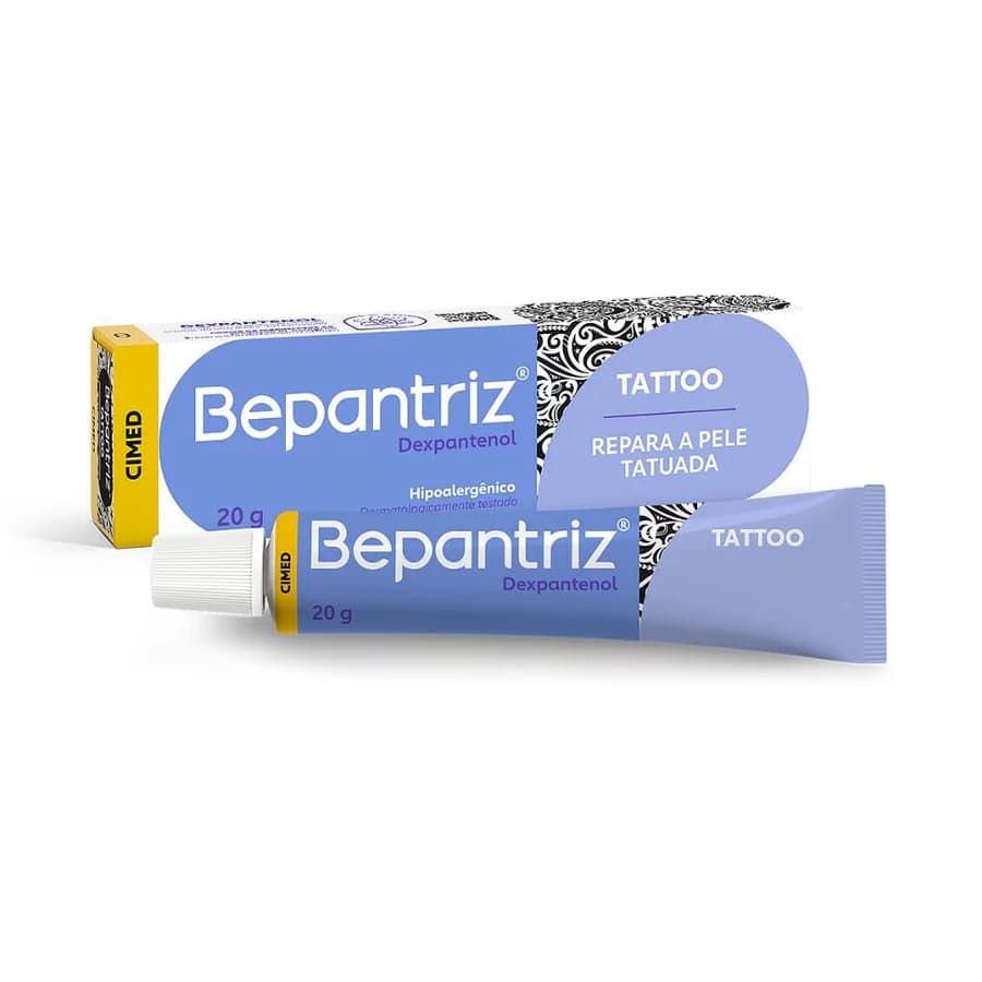 Pomada Bepantriz Tattoo 30g Cimed | Creme com Dexpantenol para Cuidados e Hidratação Pós-Tatuagem