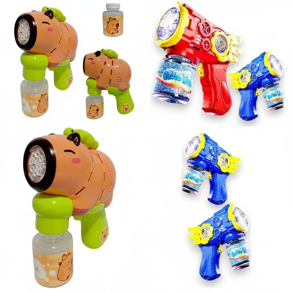 Bolha de sabão Capivara com Luz – Bubble Gun Infantil