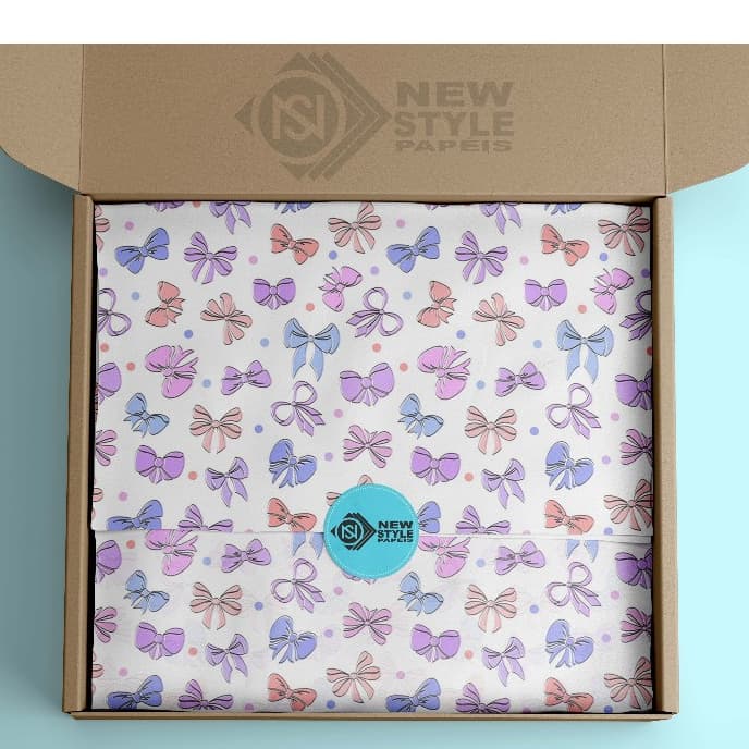 Papel de seda Premium 35x50 cm LACINHOS, LAÇOS