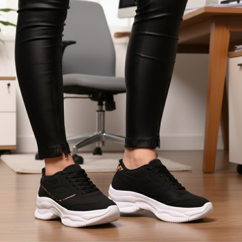 Tênis Feminino Estilo Blogueirinha Dia a Dia Conforto e Charme 34 ao 40