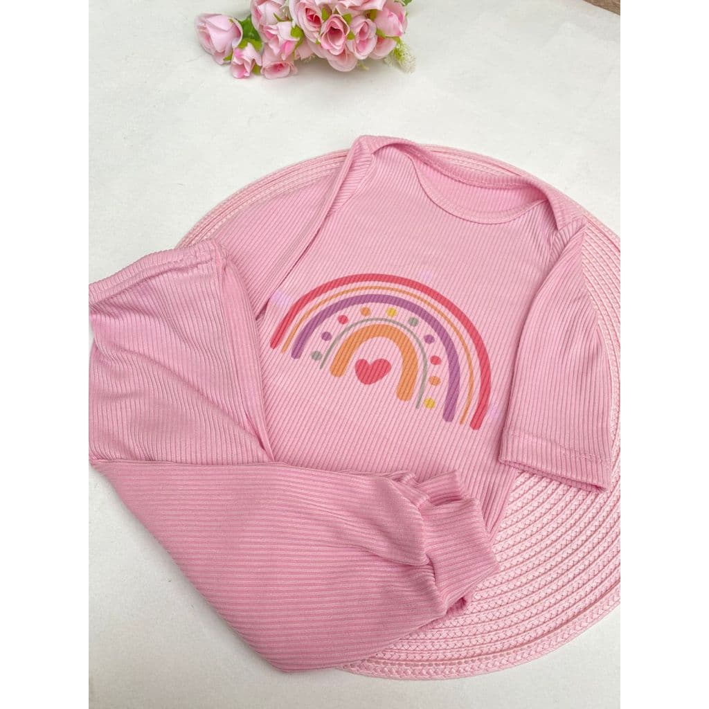 Kit Conjunto Body Calça Mijão de Bebe Canelado Macio Premium Rn ao G Enxoval Saida Maternidade Menino e Menina Unissex