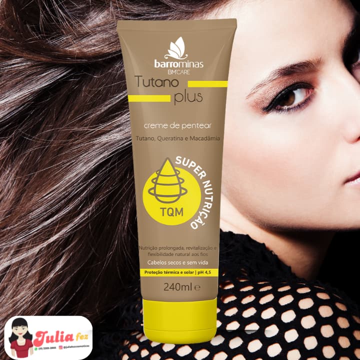 Creme De Pentear Barrominas Tutano Plus, Com Queratina e Macadamia 240ml