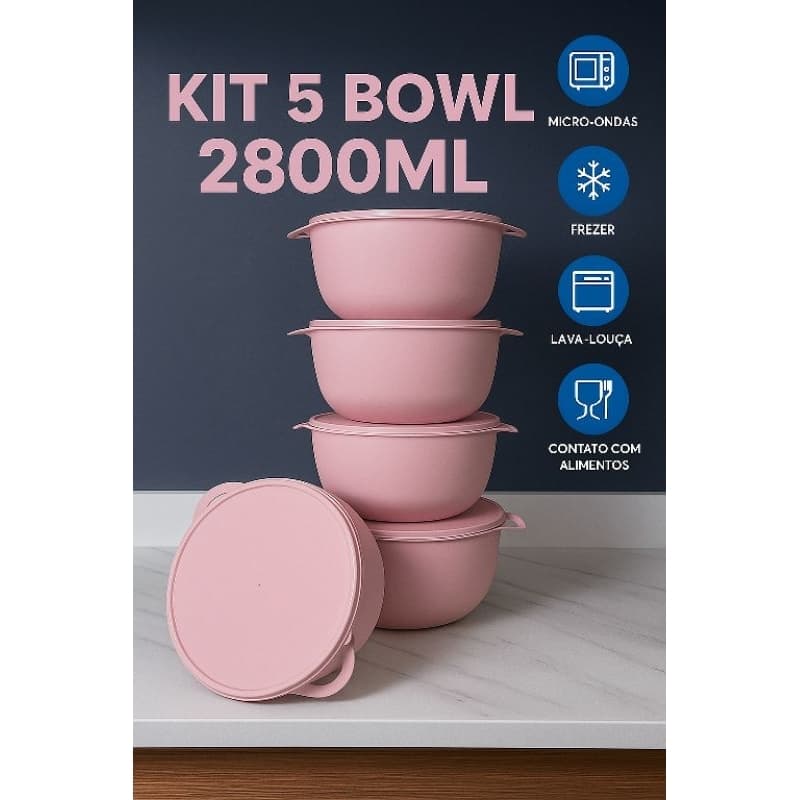 Potes bowl 2,800ML Bacia Saladeira  Alta Qualidade.