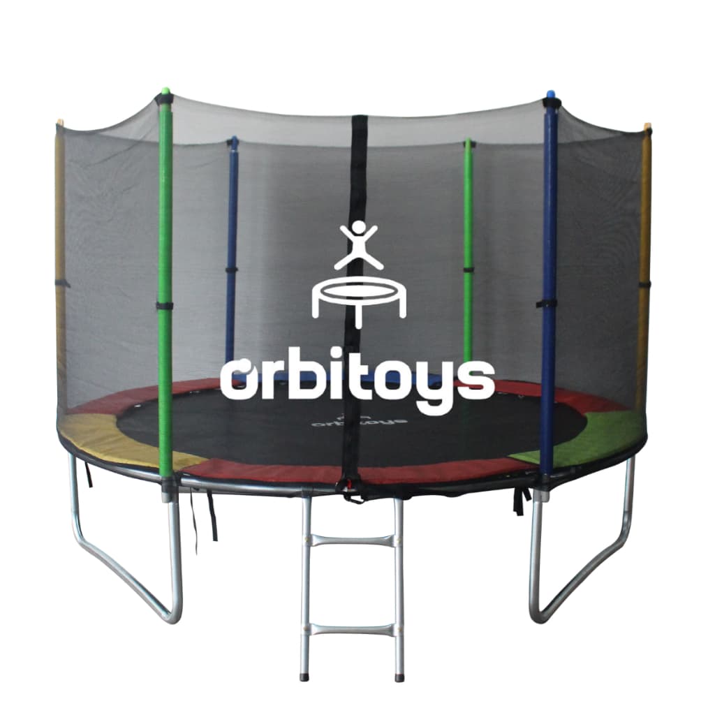Cama Elástica Infantil Pula Pula Trampolim 1,83 Metros Playground Colorida e Preta Orbitoys