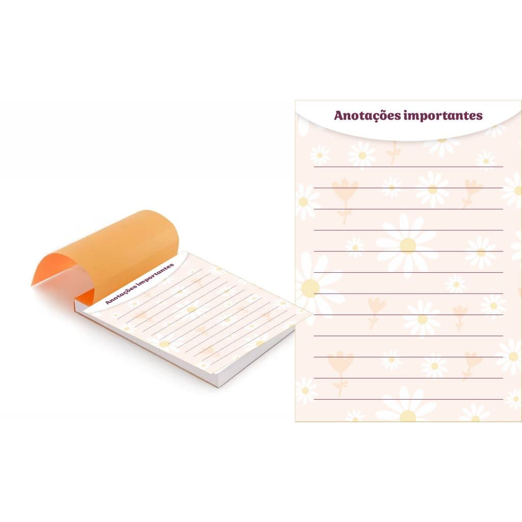 Kit 5 Blocos (500 Folhas) Anotações Importantes