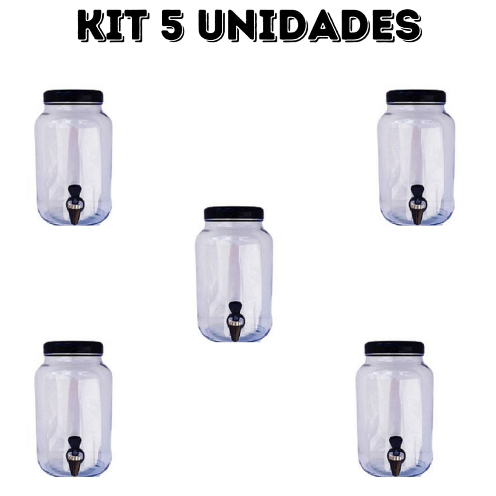 SUQUEIRA DE VIDRO COM TORNEIRA 5 UNIDADE