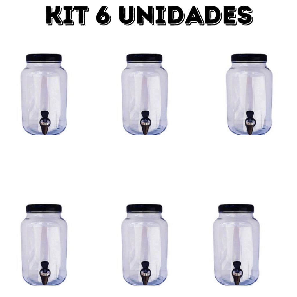 SUQUEIRA DE VIDRO COM TORNEIRA 6 UNIDADE
