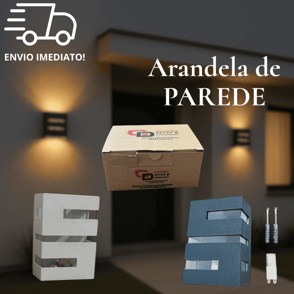 KIT ARANDELA DE PAREDE VÁRIAS UNIDADES DECORAÇÃO PAREDE PISCINA ÁREA EXTERNA
