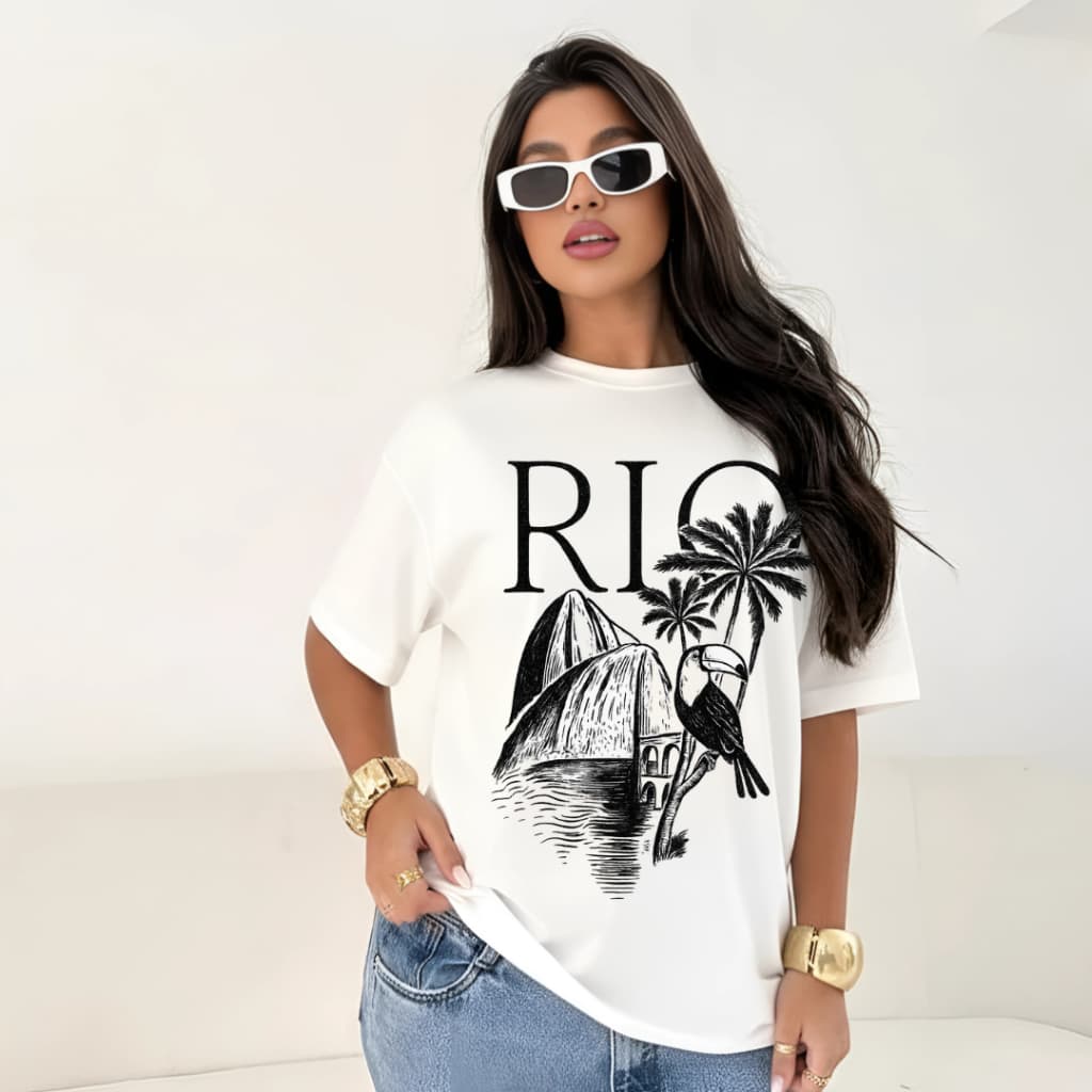 T-Shirt Max Feminina 100% Algodão Premium Estampa Estilosa Blogueira P ao G3