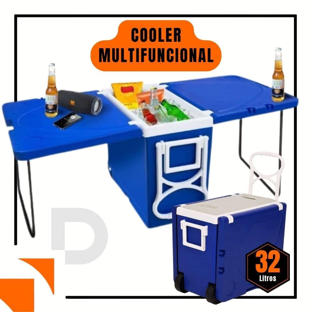 Cooler Multifuncional Super Térmica 32 Litros Casa Praia Multiuso