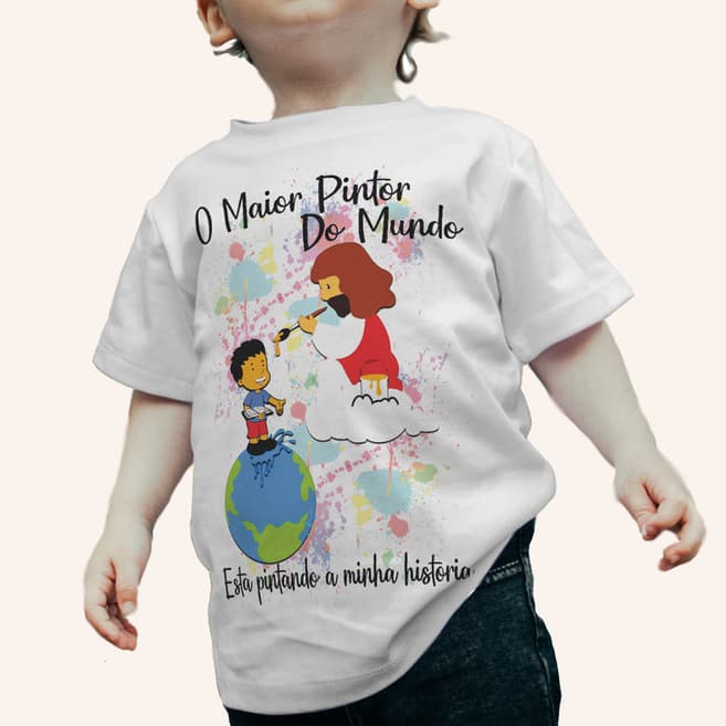 Camiseta Jesus Camisa O Maior Pintor Do Mundo Jovens Cristo
