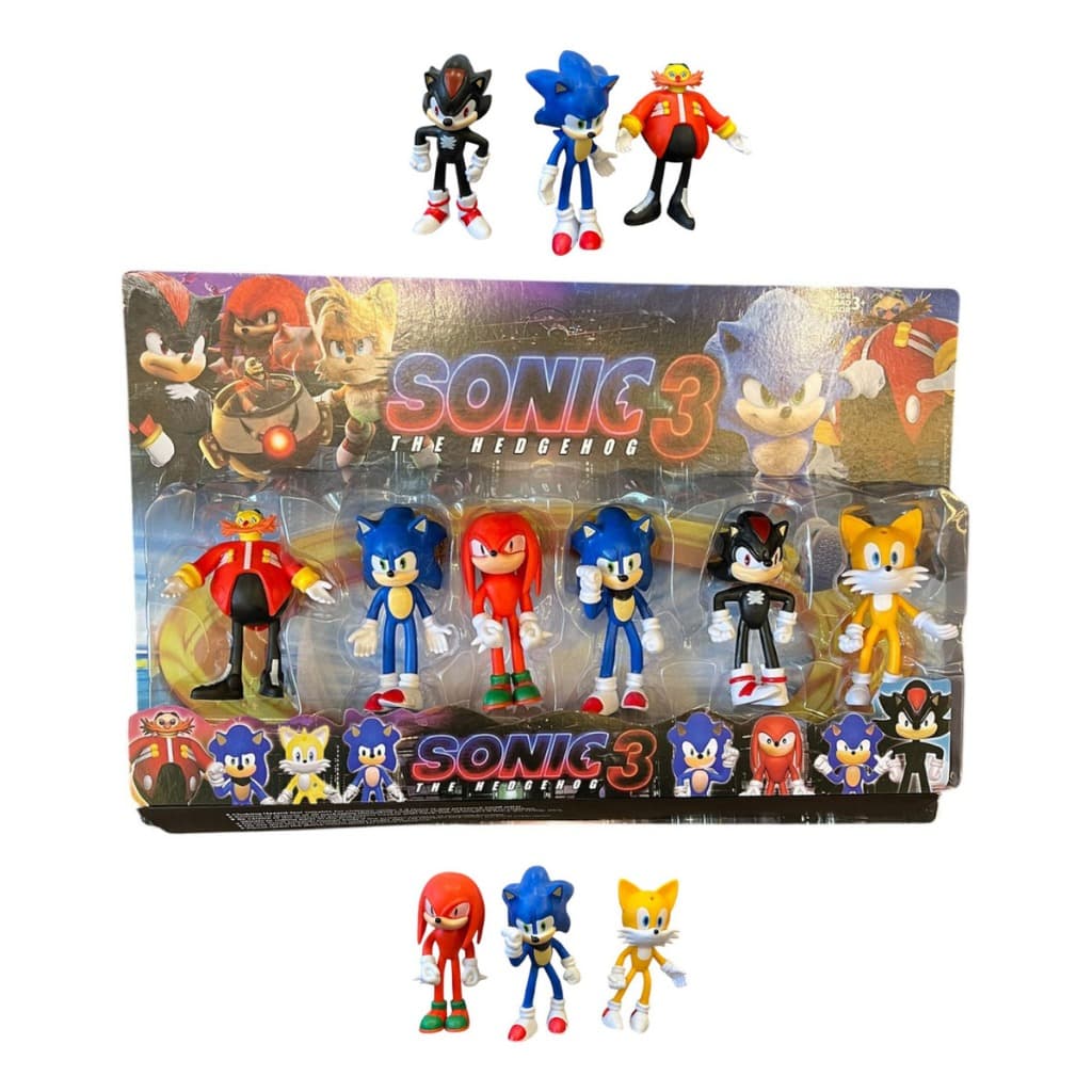 Kit Sonic & Vilão Bonecos/ Brinquedo Infantil