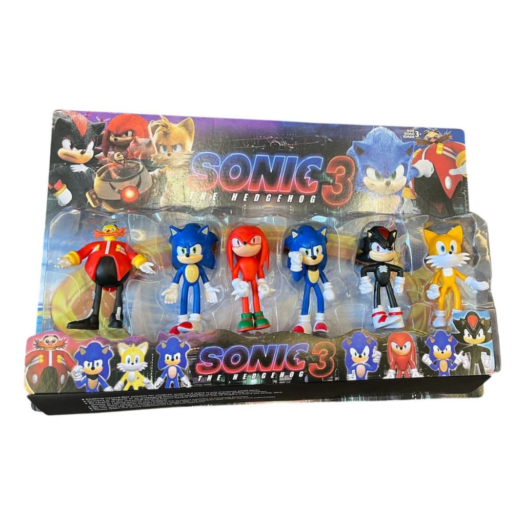 Cartelado Sonic & Vilão Bonecos/ Brinquedo Infantil