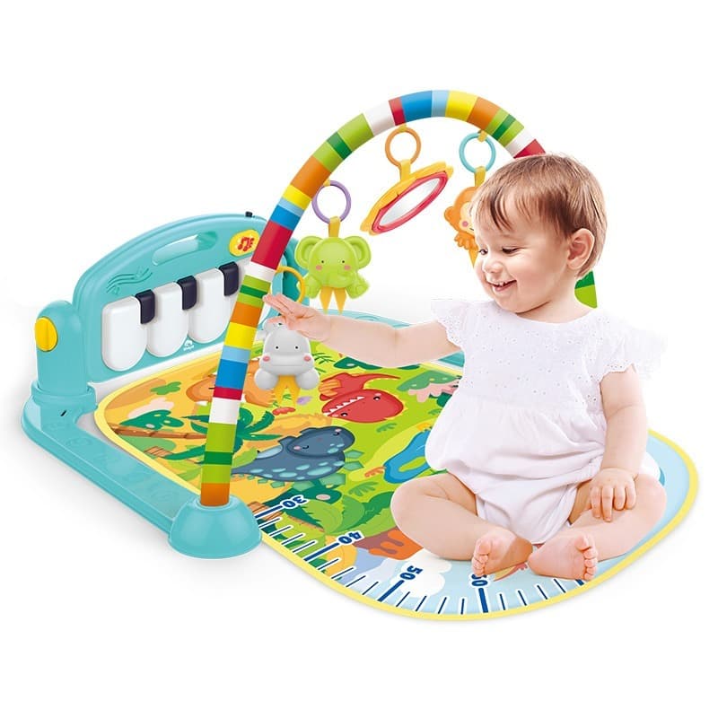 Tapete de Atividade Musical Bebê Piano Interativo Modelo Dinossauro Wakaii