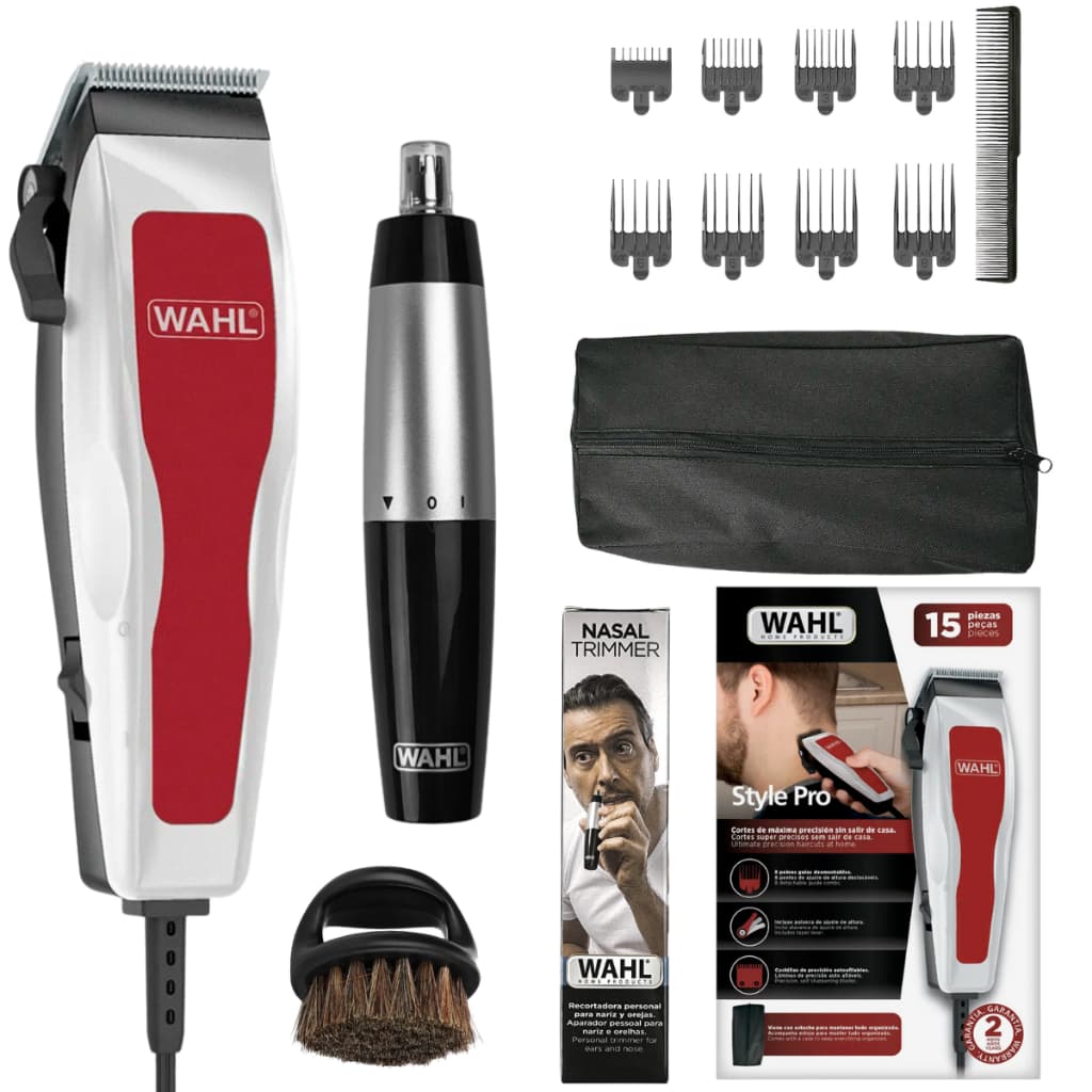 Kit Wahl Máquina Style Pro 220v Com Aparador Nasal E Escova